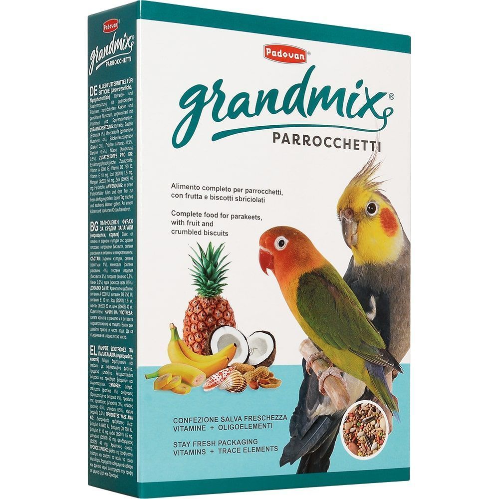 Корм для птиц PADOVAN Grandmix Parrocchetti для средних попугаев
