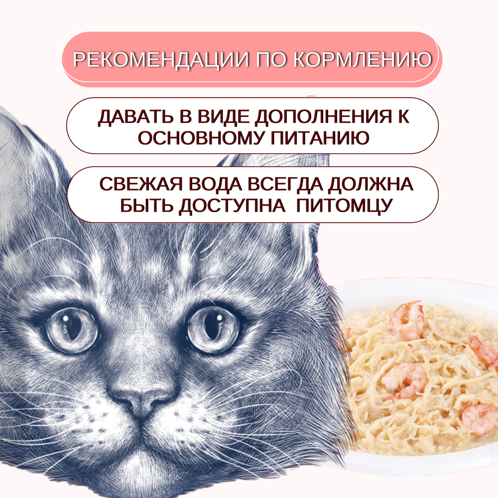 Корм для кошек WANPY Cat курица с креветками пауч