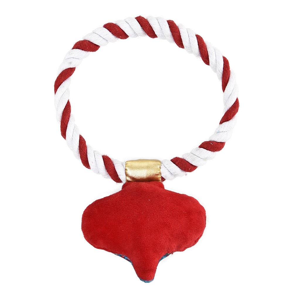 Игрушка для собак FOXIE Winter toy Тяни-толкай кольцо из каната 14,5х22см