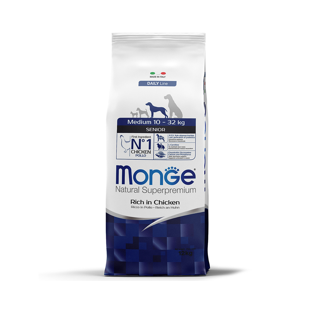 Корм для собак MONGE Dog Medium для пожилых собак средних пород сух.