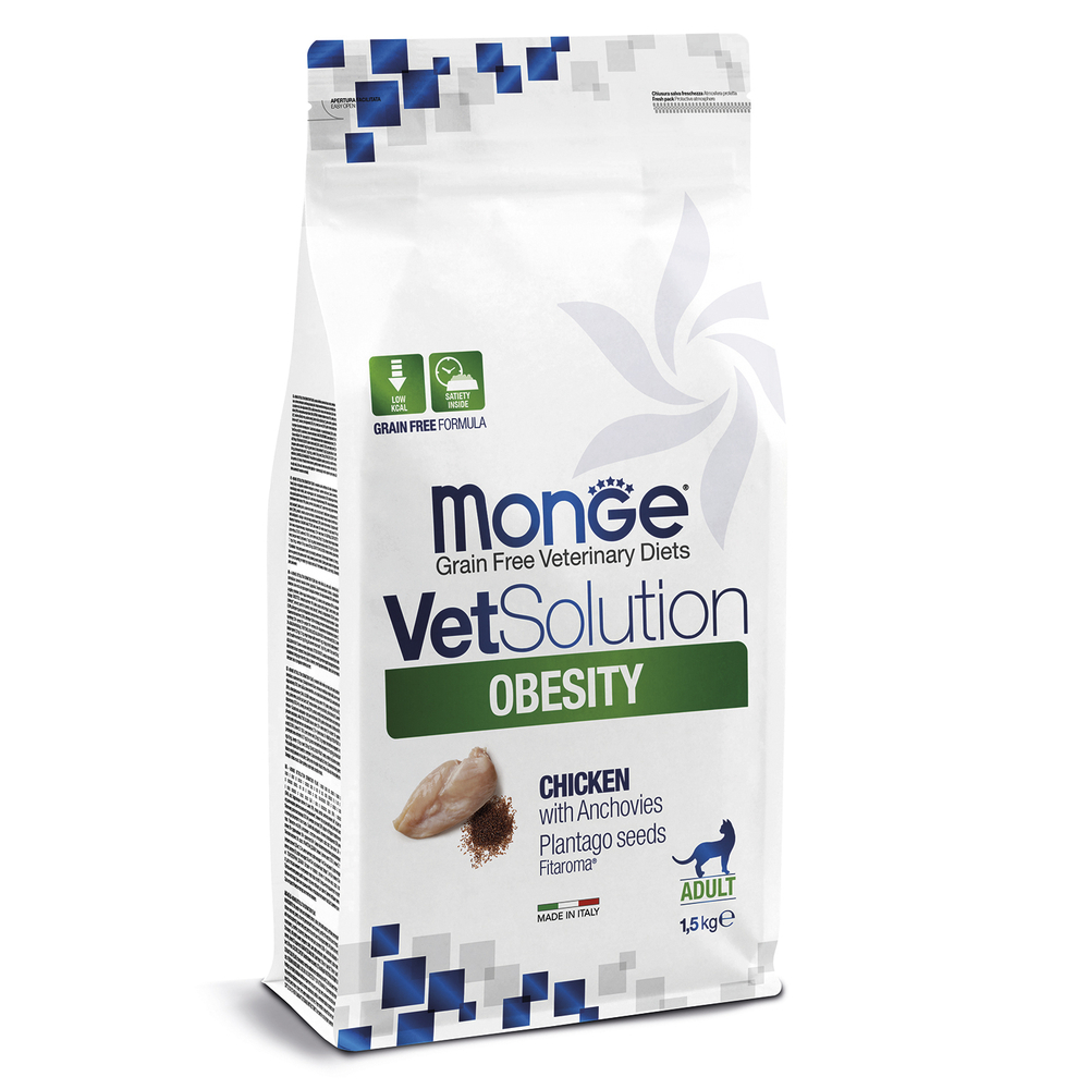 Корм для кошек MONGE VetSolution Obesity при ожирении сух.