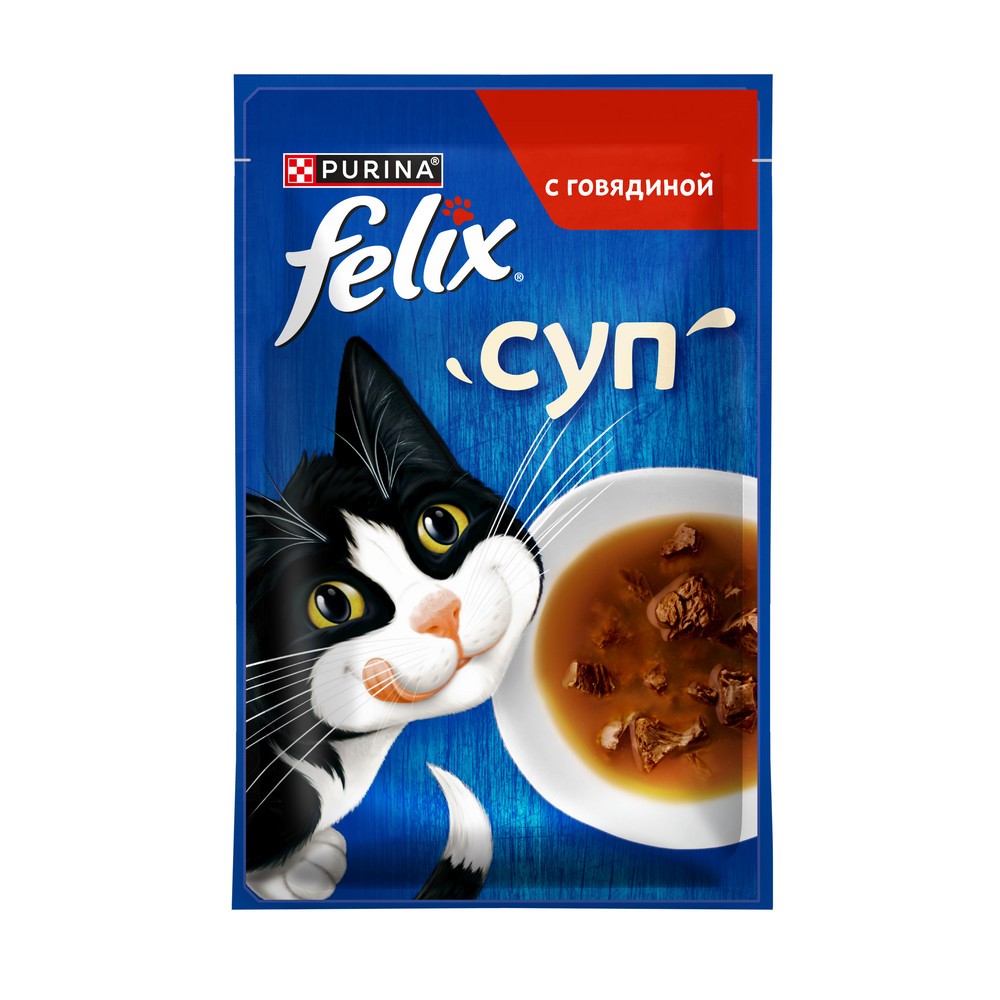 Корм для кошек FELIX Суп с говядиной пауч