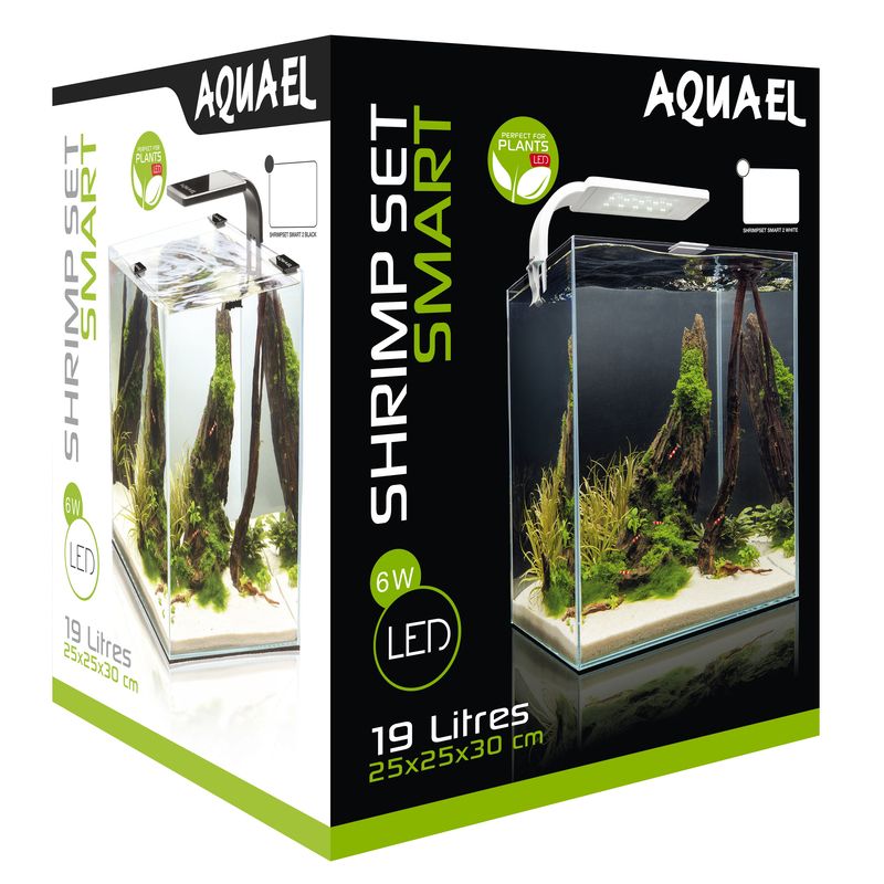 Аквариум AQUAEL SHRIMP SET SMART LED PLANT ll 20 белый (19 л)