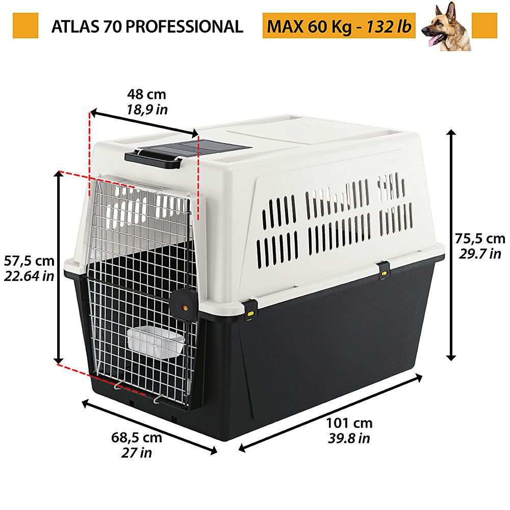 Переноска для собак FERPLAST ATLAS 70 PROFESSIONAL 101х68,5х75,5см