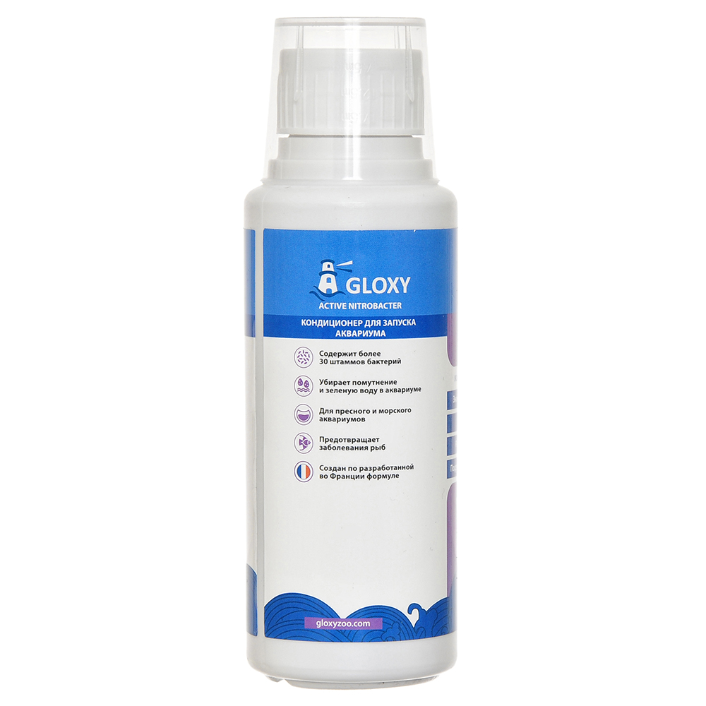 Кондиционер для запуска аквариума GLOXY Active Nitrobacter 150мл на 1500л