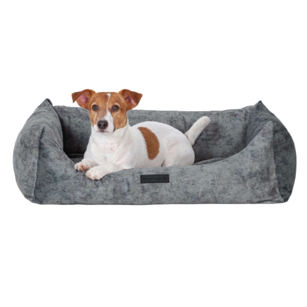 Лежак для животных DOG MODA Chrome Gray со съемным чехлом