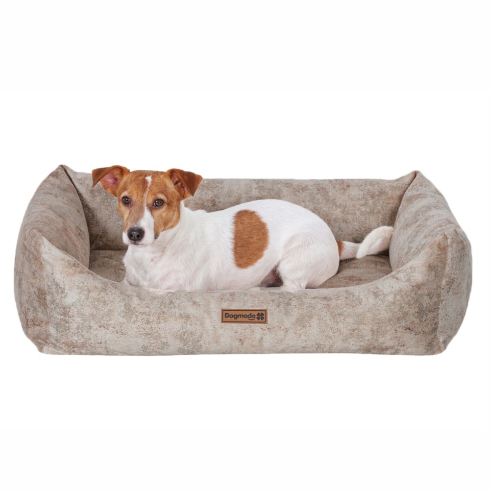 Лежак для животных DOG MODA Chrome Gold со съемным чехлом