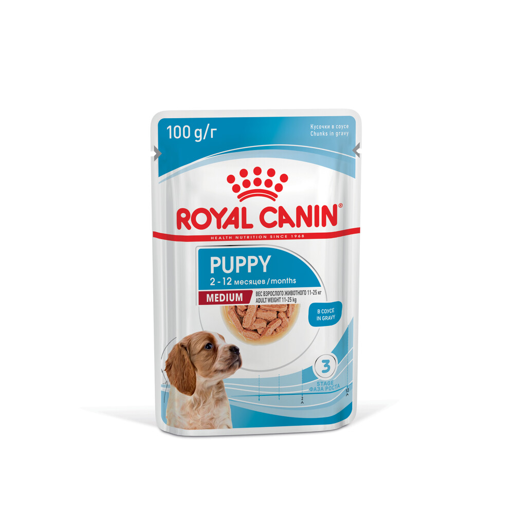 Корм для щенков ROYAL CANIN для средних пород до 12 месяцев пауч