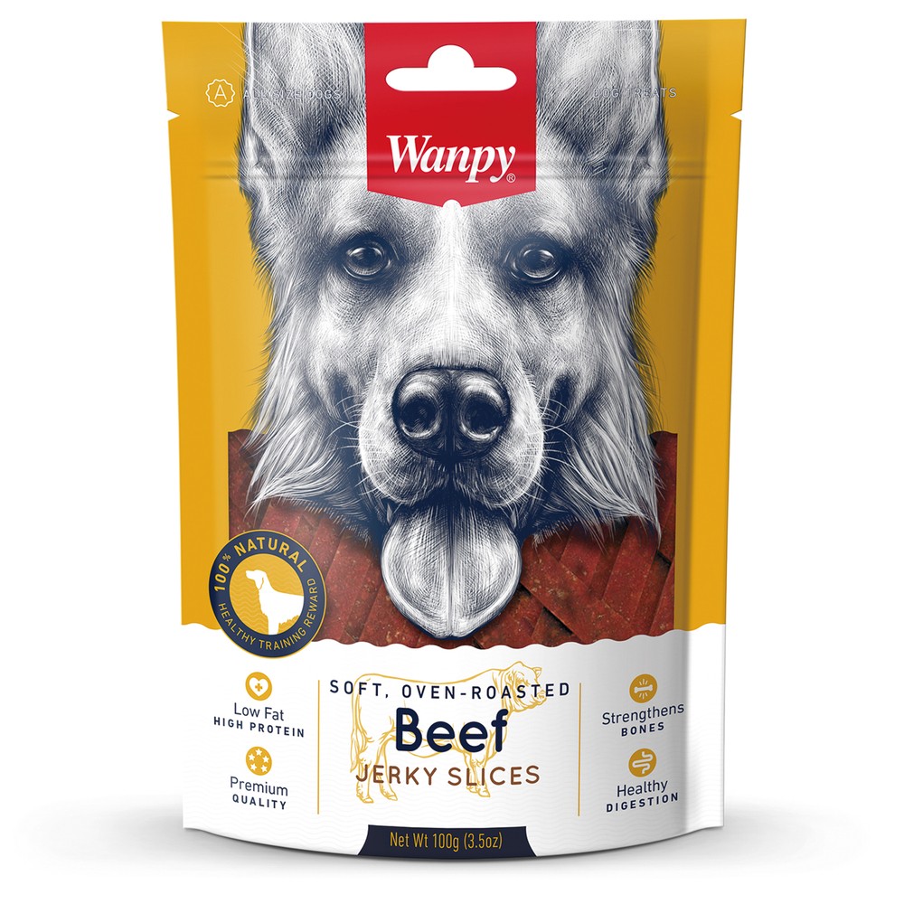Лакомство для собак WANPY Dog соломка из вяленой говядины