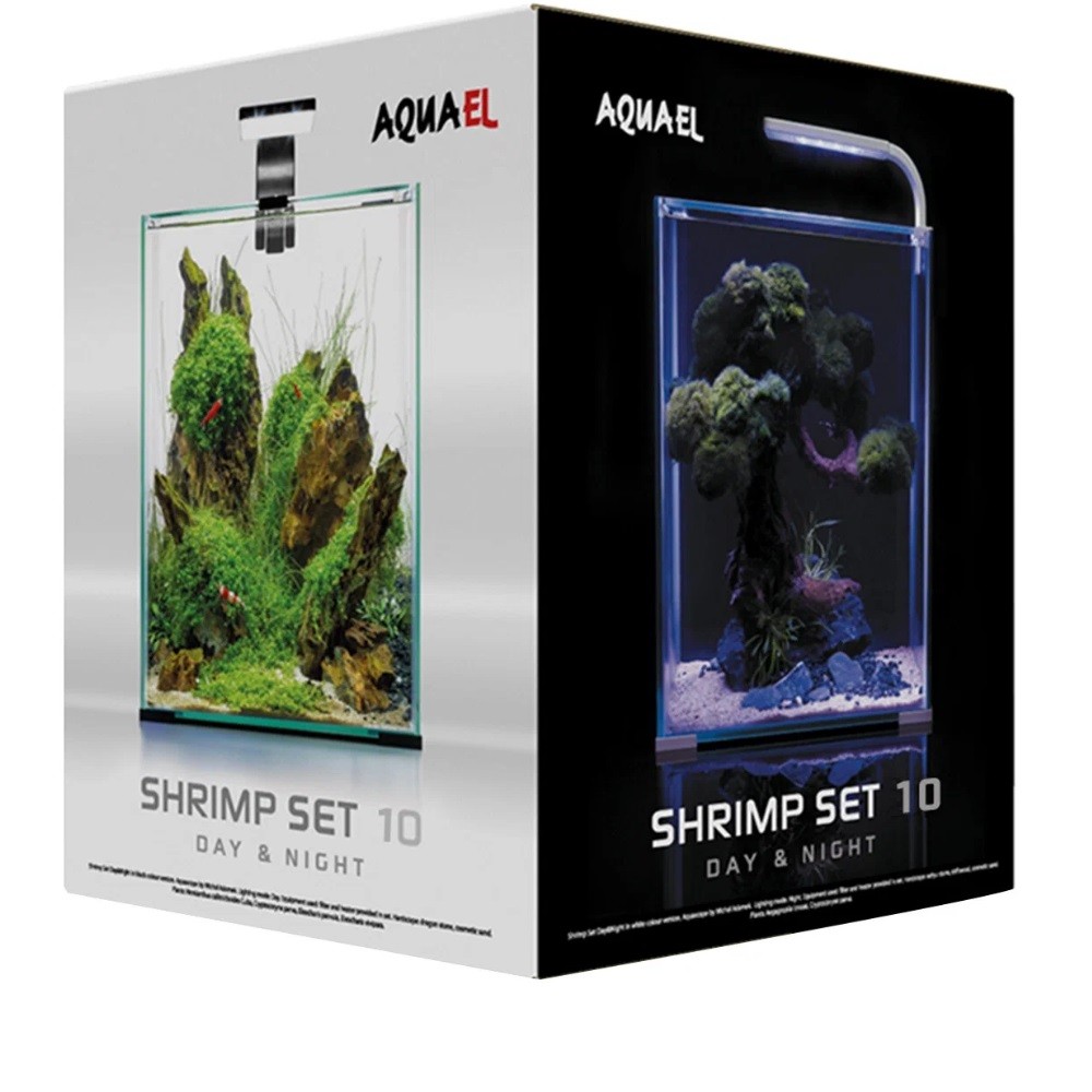 Аквариум AQUAEL Shrimp Set Smart LED D/N 10/10л черный, 20х20х25см