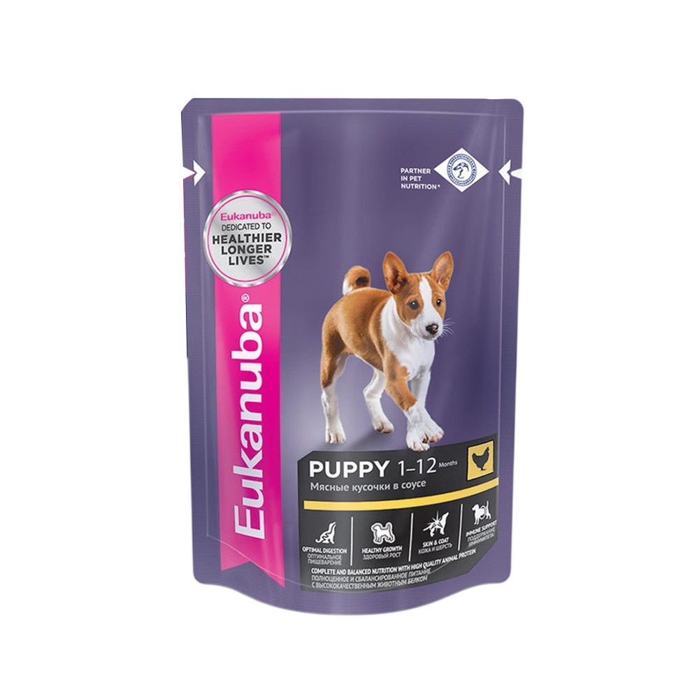 Корм для щенков EUKANUBA курица в соусе пауч