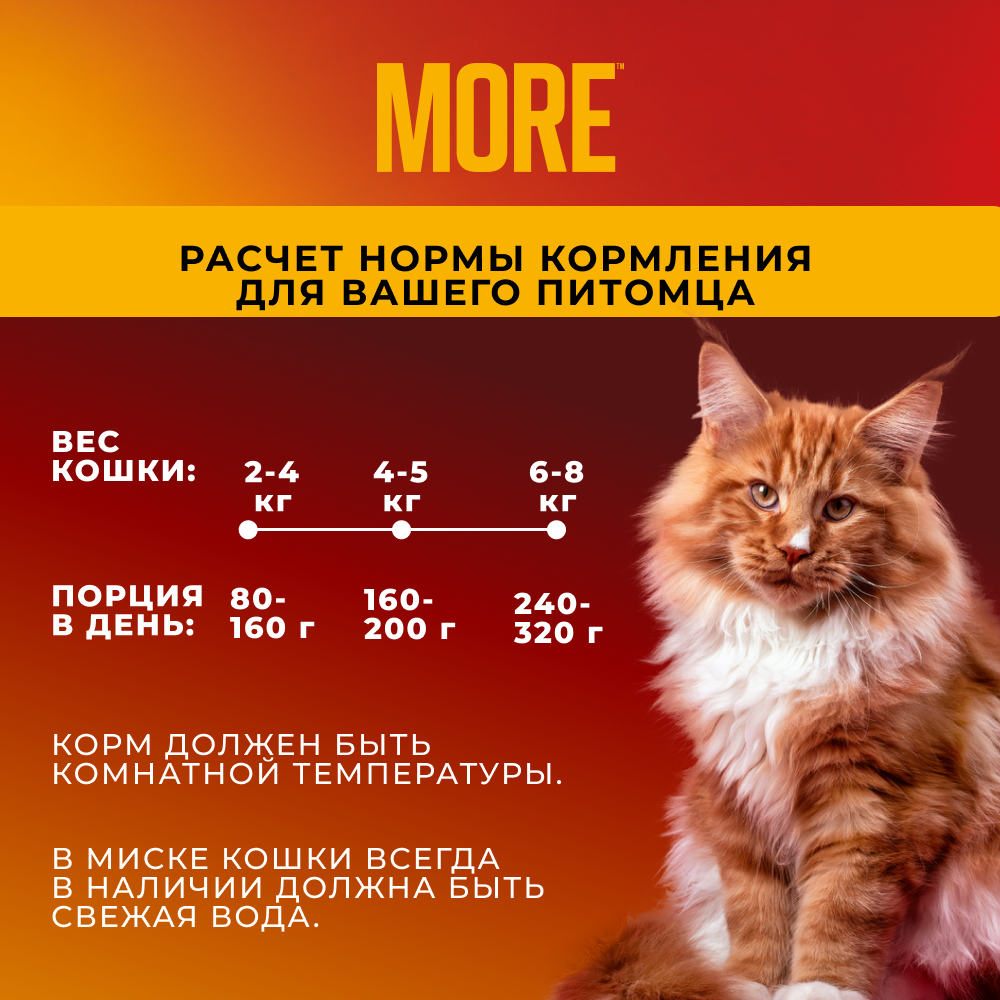 Корм для кошек MORE Риет из индейки с кроликом банка