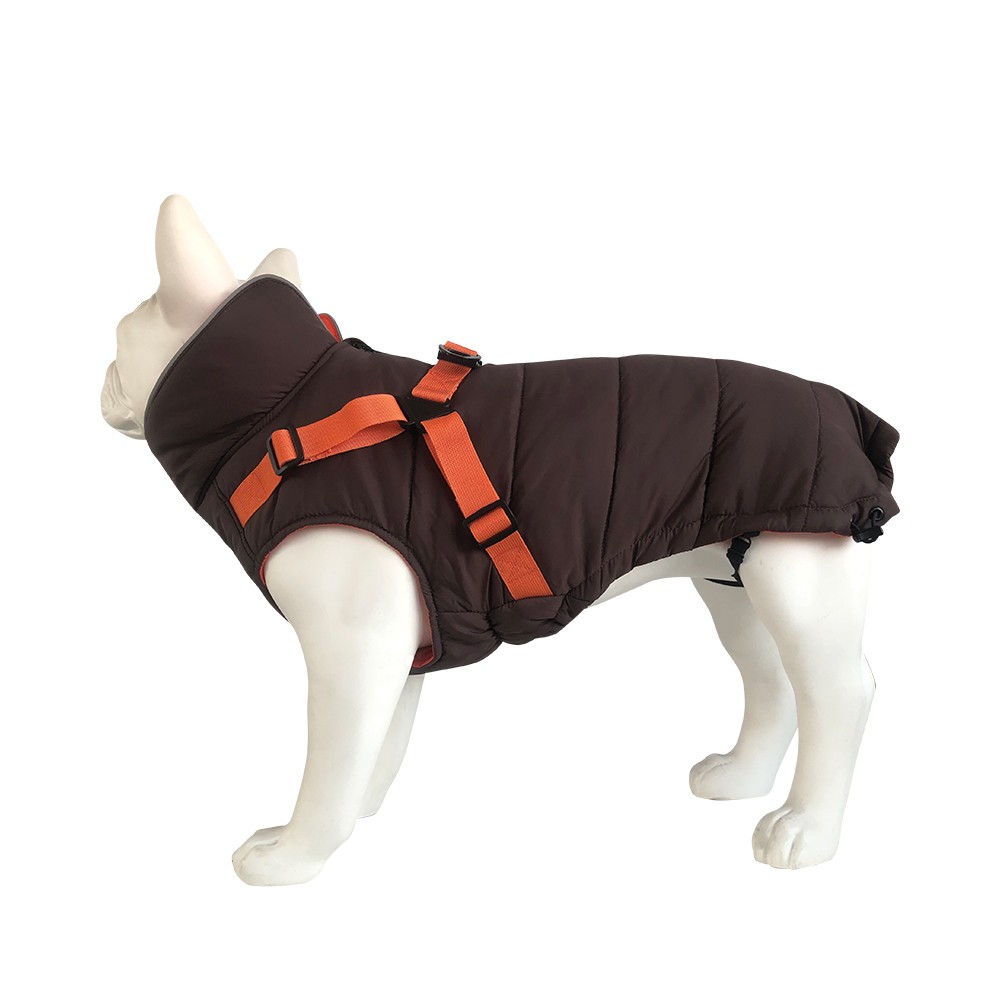 Попона для собак TRIOL Outdoor утепленная со шлейкой "Active" M, коричневая, размер 30см