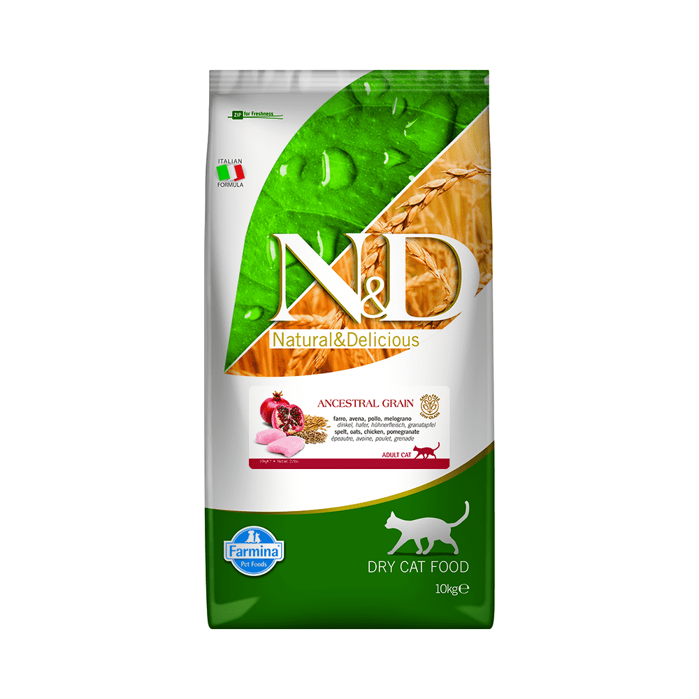 Корм для кошек FARMINA N&D Low Grain Line курица с гранатом сух.