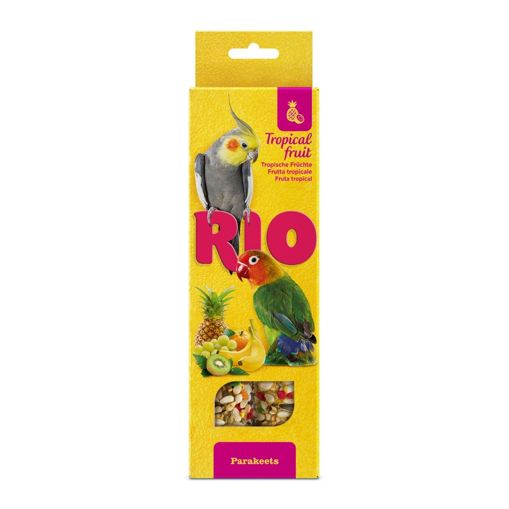 Лакомство для птиц RIO Палочки для средних попугаев с тропическими фруктами 2х