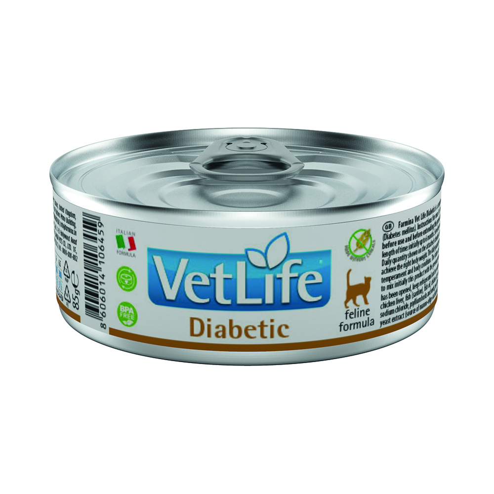Корм для кошек FARMINA Vet Life Cat Diabetic при сахарном диабете, курица банка