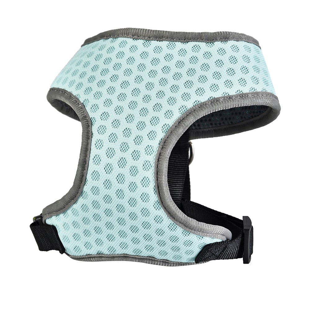 Шлейка для собак FOXIE Dots L (обхват шеи 40см, обхват груди 52-70см) голубая