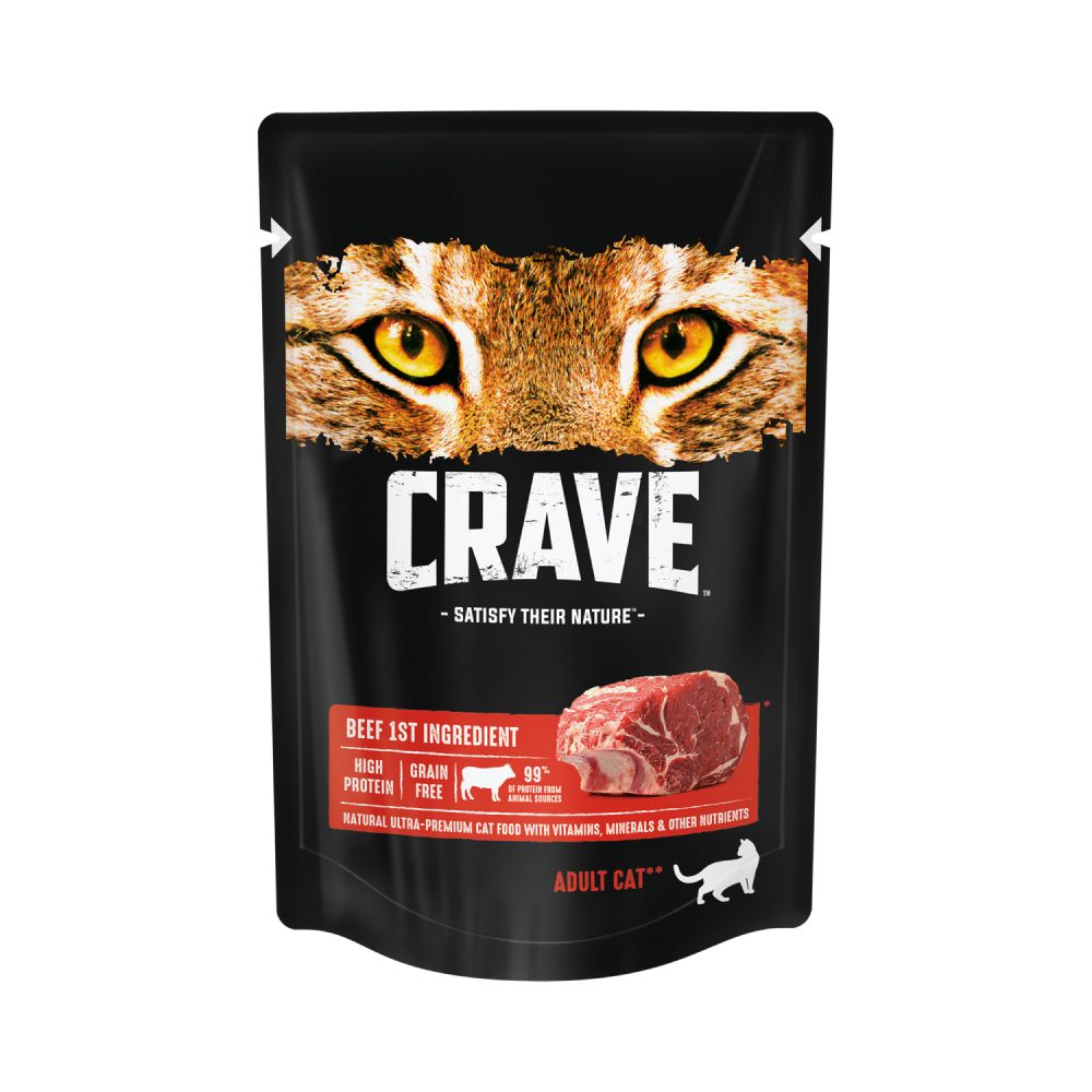 Корм для кошек CRAVE Говядина пауч