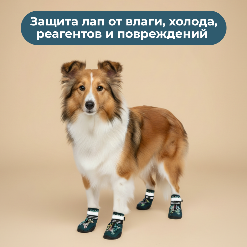 Ботинки для собак FOXIE Thunder M 5,7х4см синие