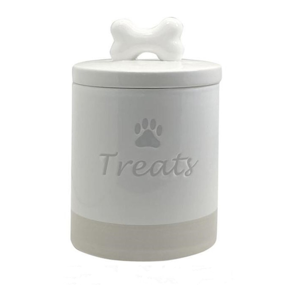 Банка для лакомств FOXIE White bone белая керамическая 13,5х13,5х21,5см 1,5л