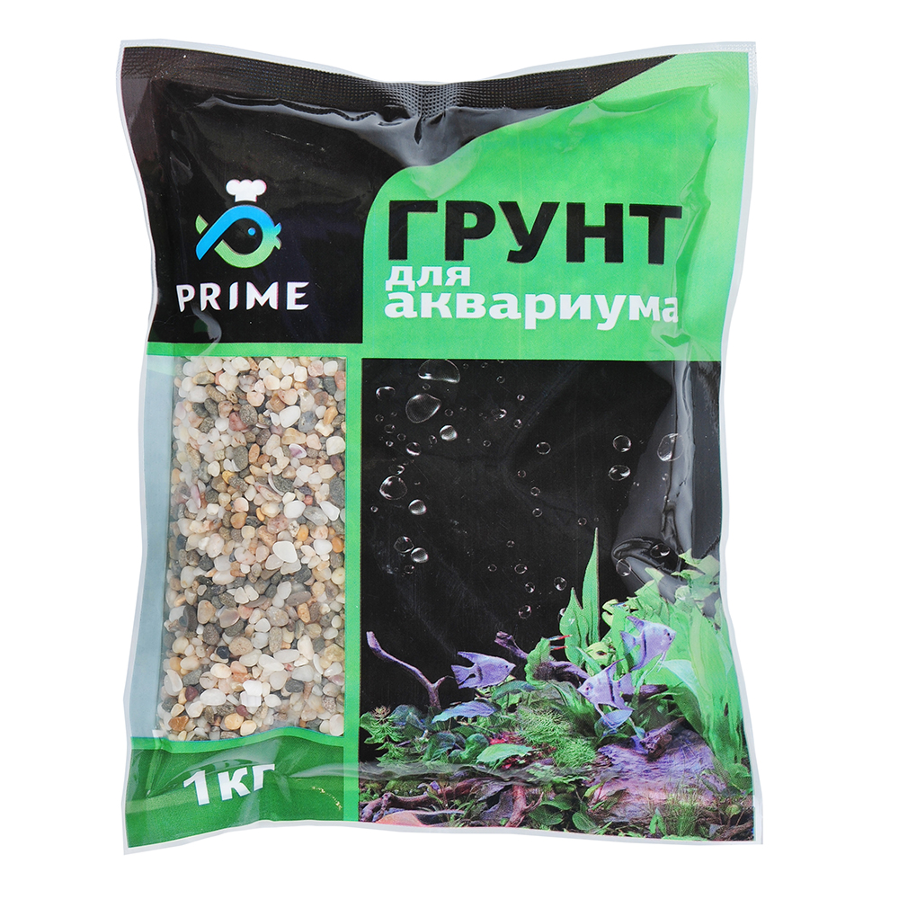 Грунт для аквариумов PRIME Галька морская 0,8-3 мм 2,7кг
