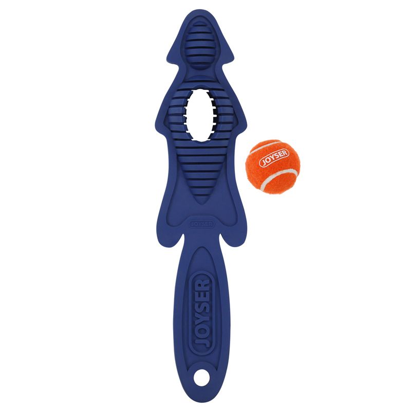 Игрушка для собак JOYSER Slimmy Большая шкура лисы из резины c мячом-пищалкой M/L синяя, 45см