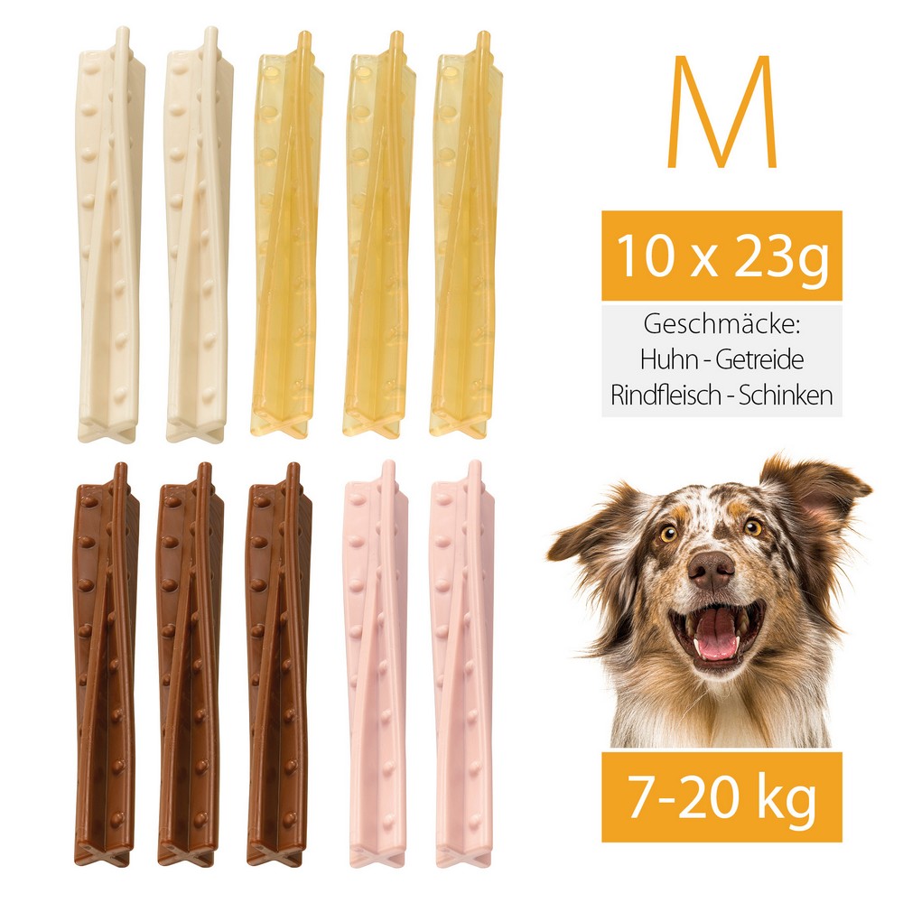 Игрушка для собак FERPLAST GoodBite Familypack Helix M, кость, ассорти 10шт
