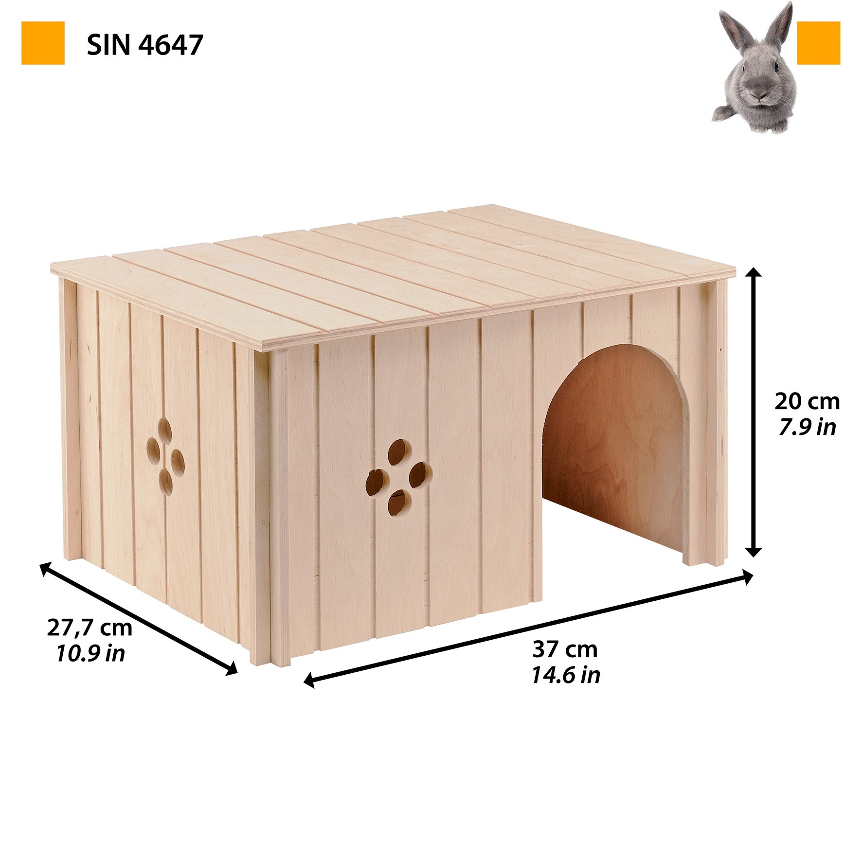 Домик для грызунов FERPLAST SIN 4647 деревянный 37x27.5x20см