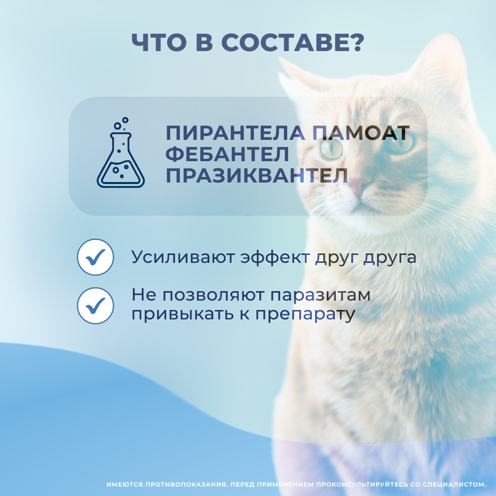 Антигельминтик для кошек APICENNA Празицид Плюс, 7мл