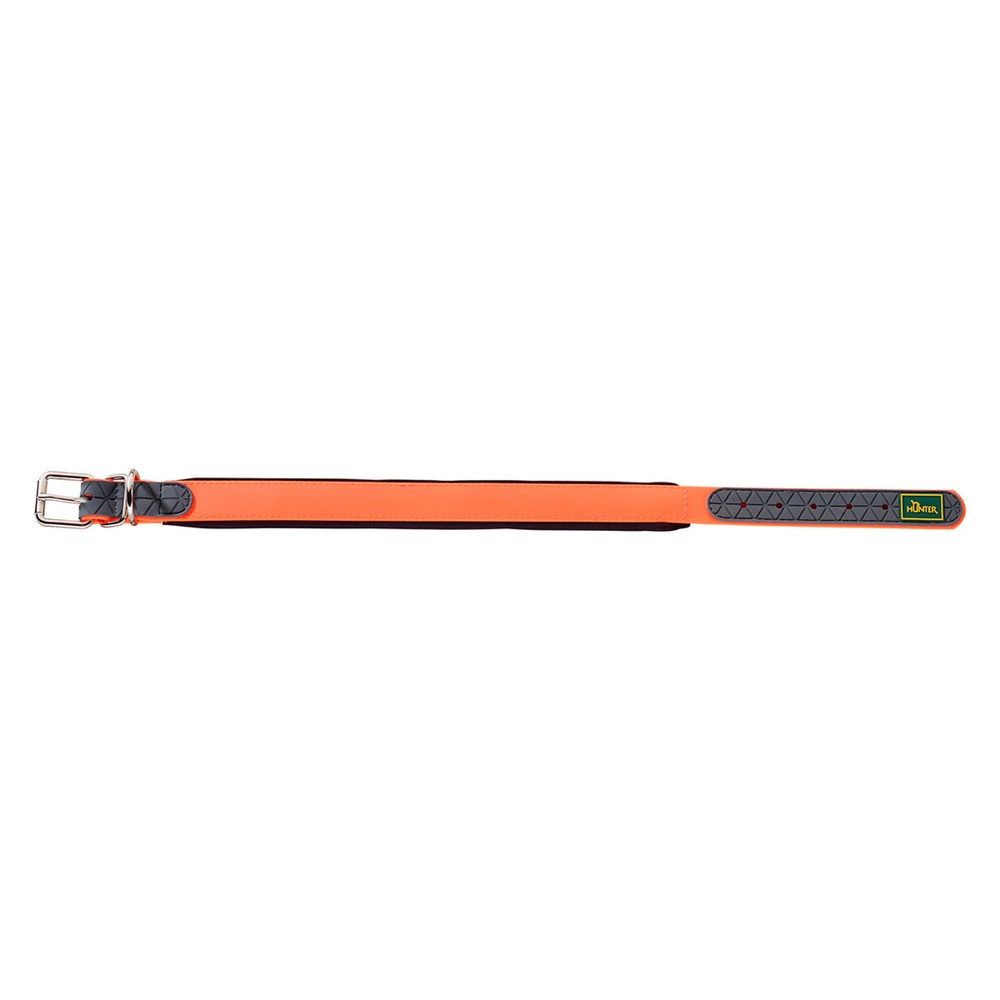 Ошейник для собак HUNTER Convenience Comfort 35 (22-30см) 2см биотан. мягк. горловина оранжевый неон