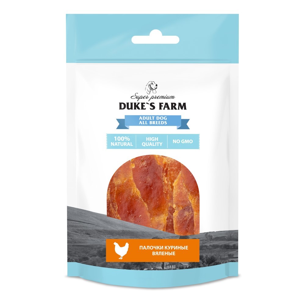 Лакомство для собак DUKE'S FARM Куриные палочки вяленые