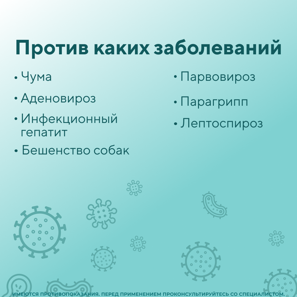 Вакцина для собак BIOVETA Биокан DHPPi+LR (10 доз/уп), 1 доза (сухой+жидкий компонент)