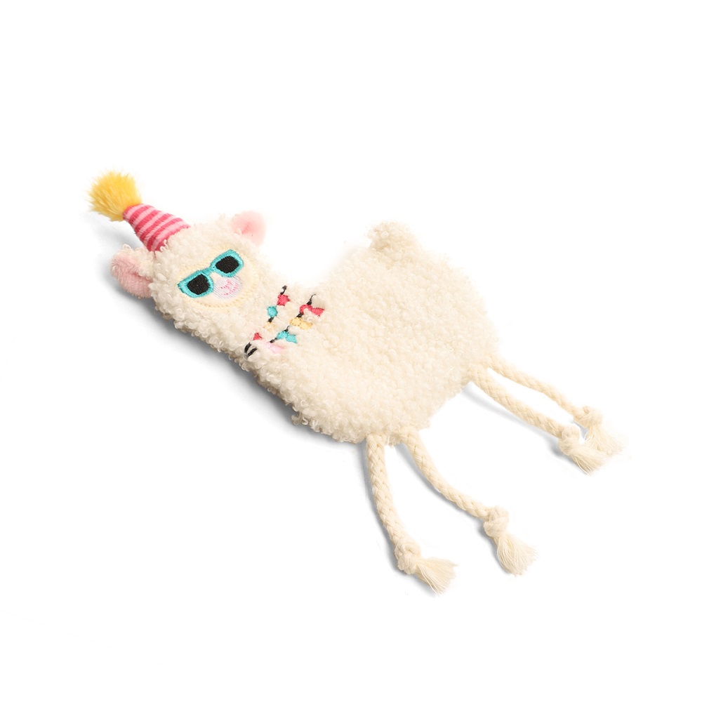 Игрушка для кошек GIGWI Catch & Scratch "Лама с кошачьей мятой" мягкая, 150мм