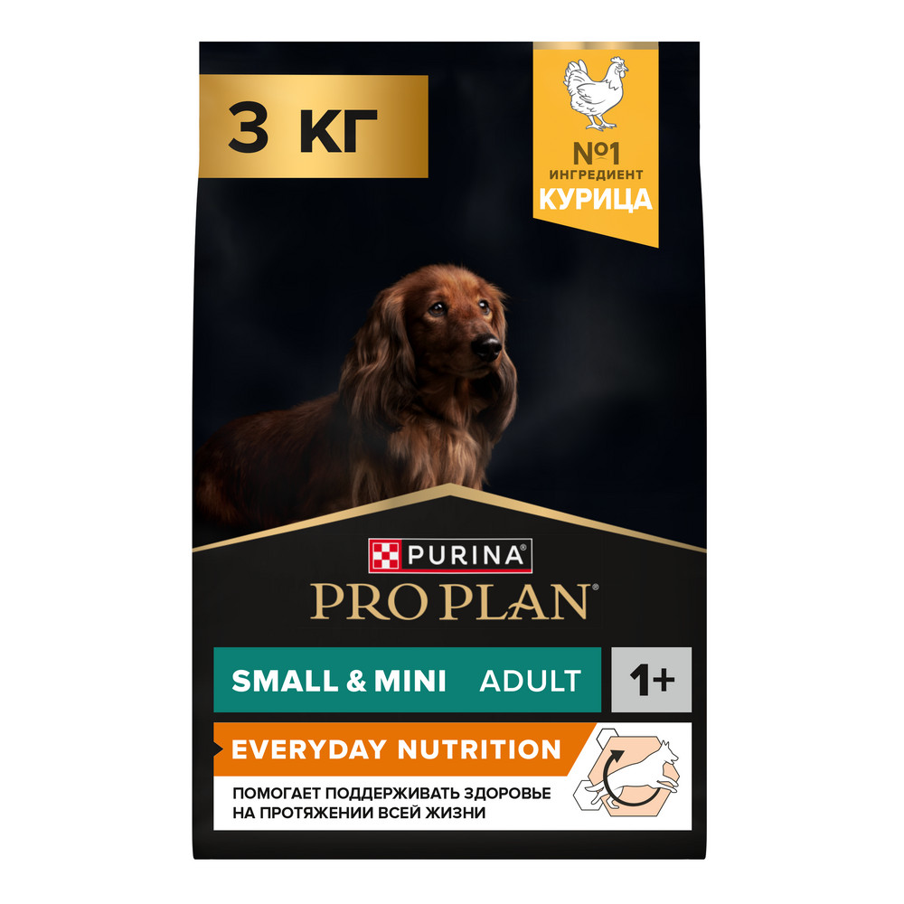 Корм для собак PRO PLAN Everyday Nutrition для мелких и карликовых пород, с курицей сух.