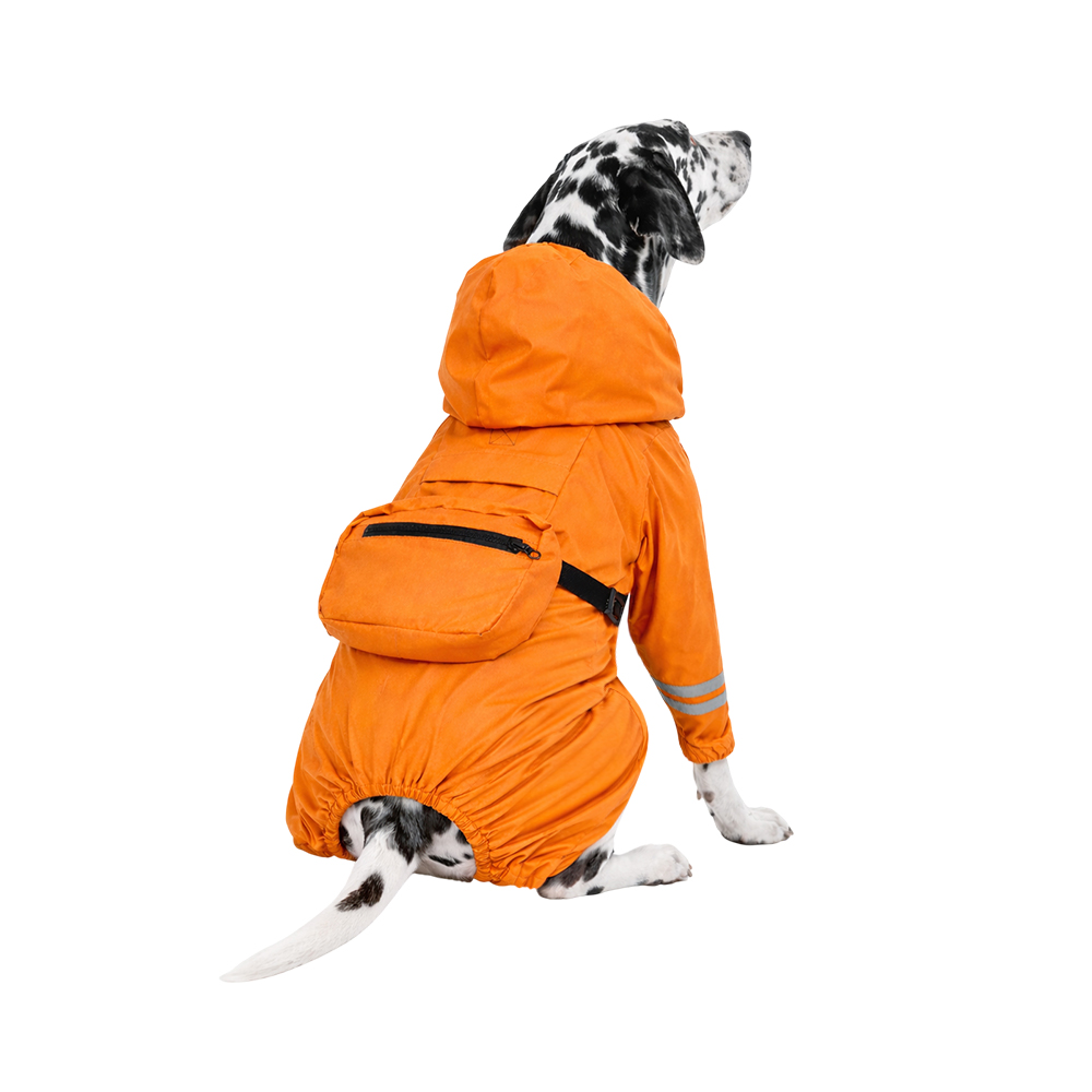 Дождевик-комбинезон для собак FOXIE Orange Adventure XL (длина спины 45см) оранжевый
