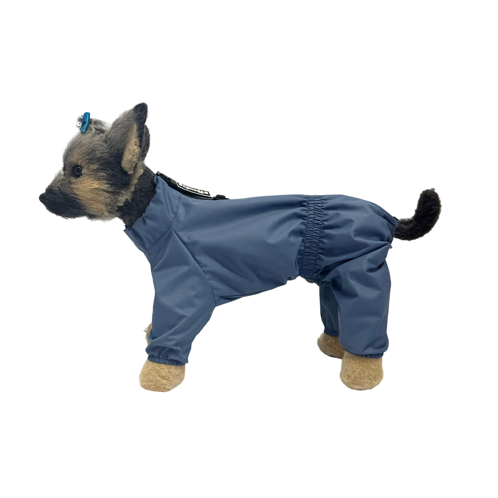 Дождевик для собак DOG MODA Color мембранный (деним) унисекс 37см (5)