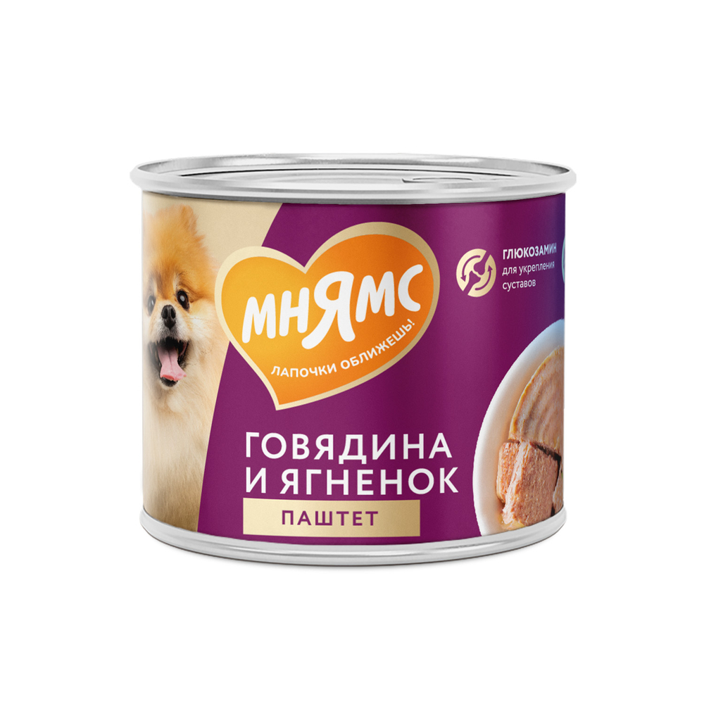Корм для собак МНЯМС Здоровые суставы паштет из говядины и ягненка банка