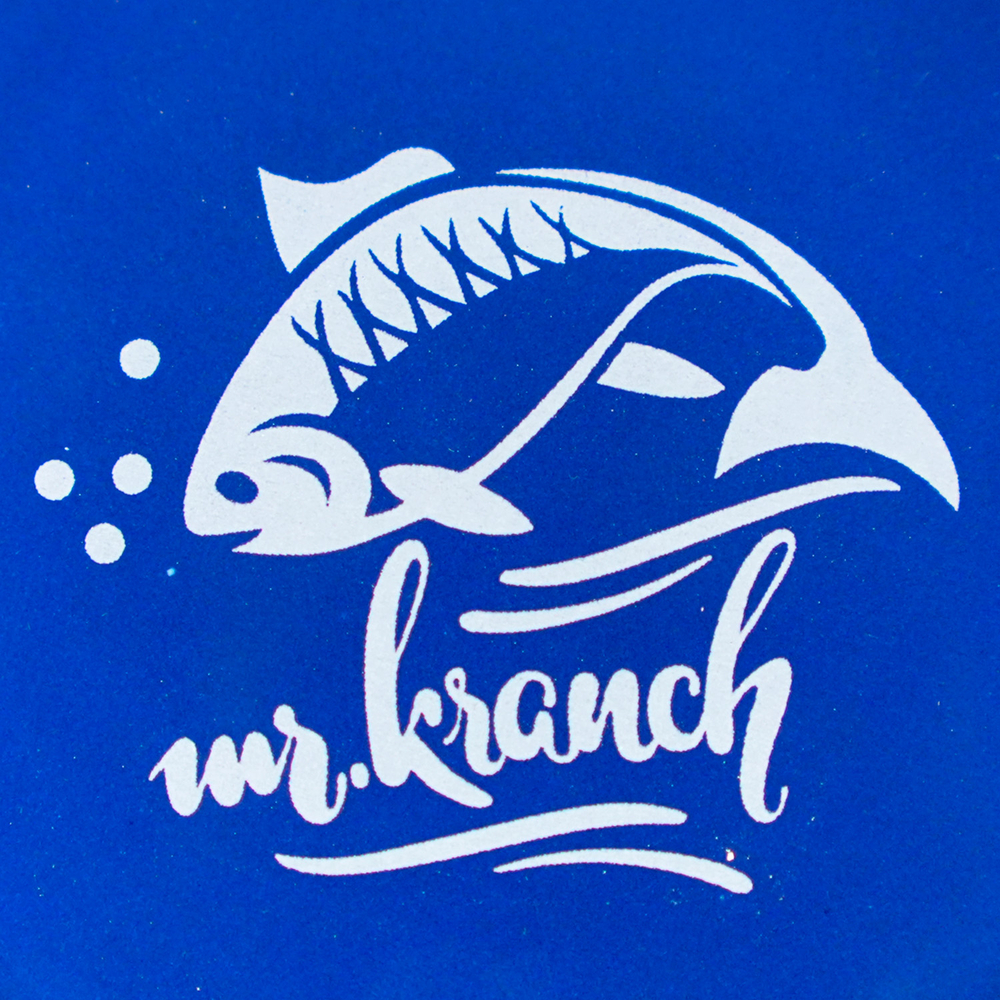 Миска для кошек MR.KRANCH Форель керамическая, синяя 200мл