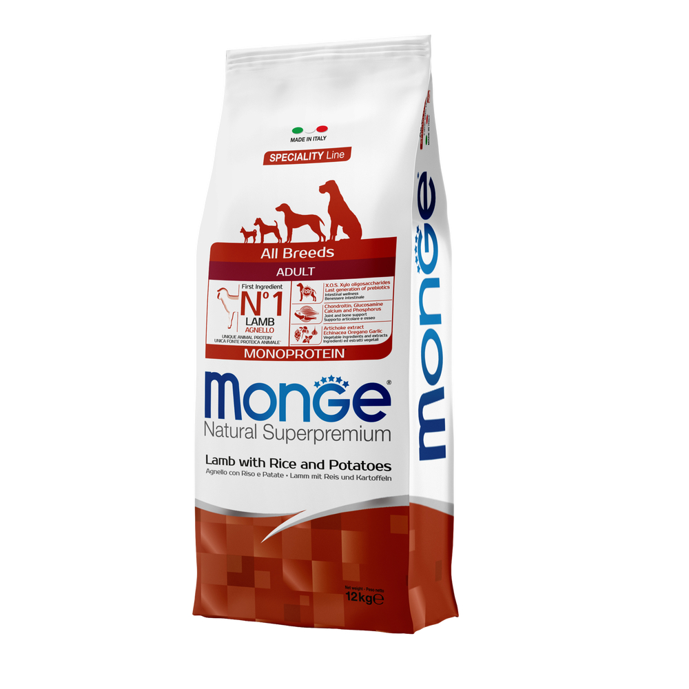Корм для собак MONGE Dog Speciality ягненок с рисом и картофелем сух.