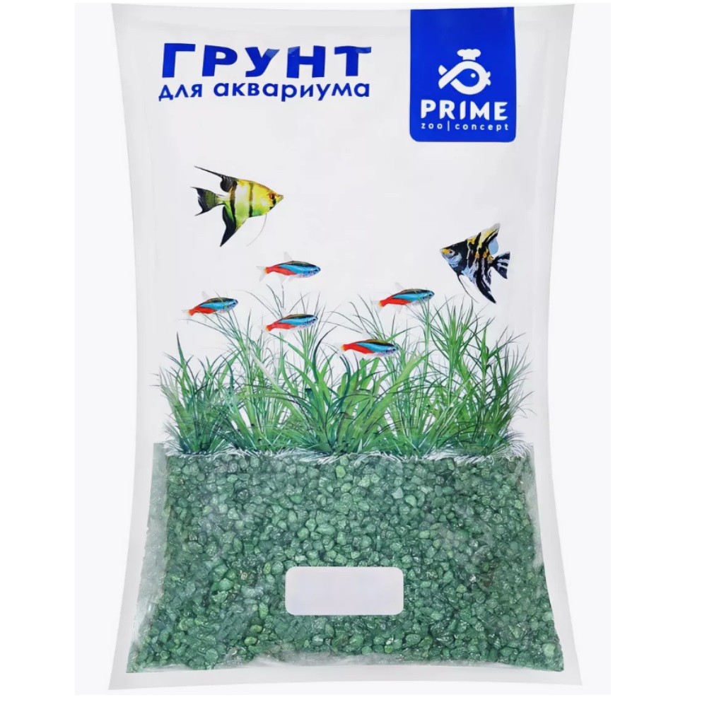 Грунт для аквариумов PRIME Зеленый 3-5мм 2,7кг