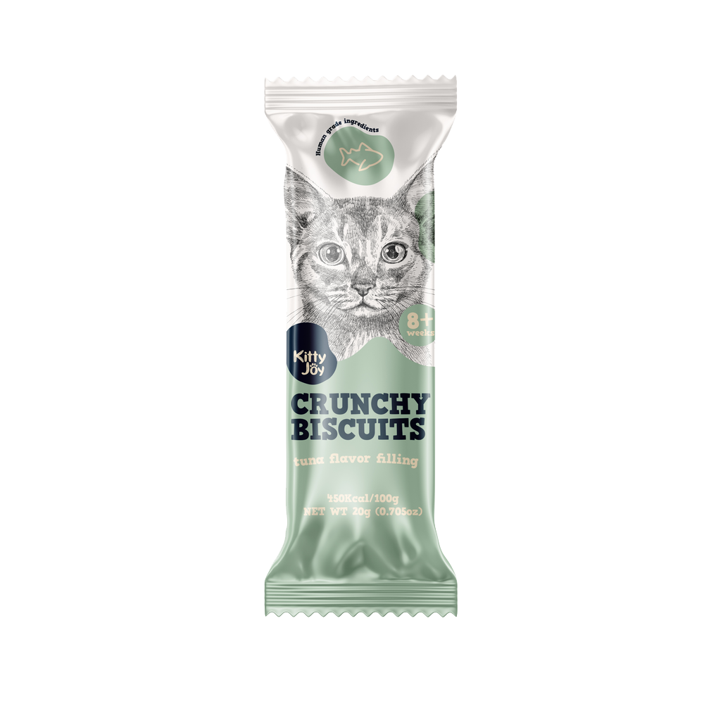 Лакомство для кошек KITTY JOY Хрустящие подушечки с начинкой со вкусом тунца