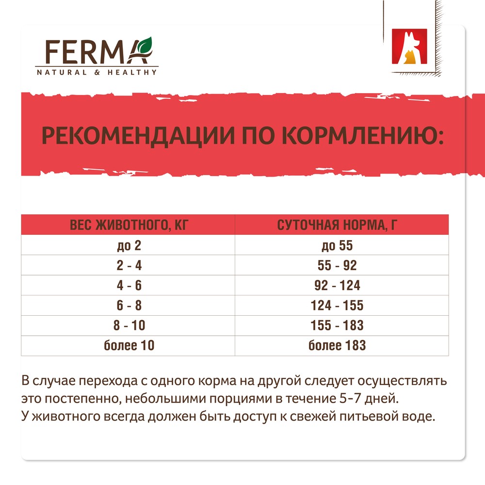 Корм для собак ЗООГУРМАН Ferma Protection для мелких и средних пород, говядина с рубцом сух.
