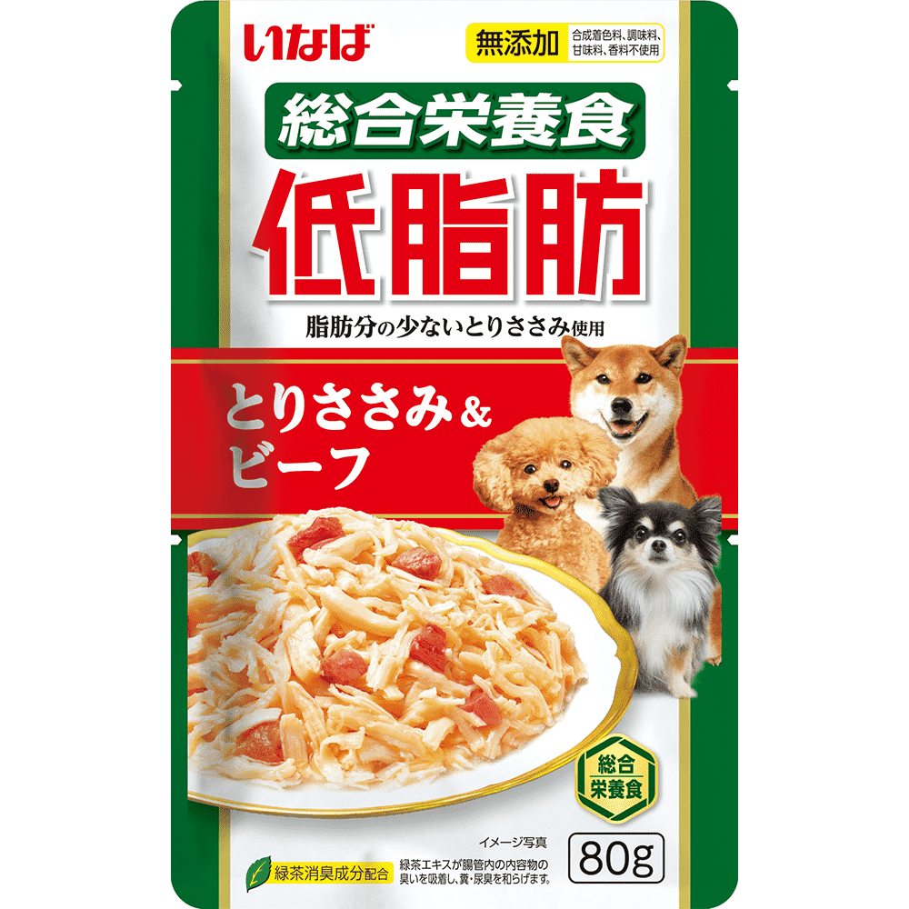 Корм для собак INABA Teishibo куриное филе с говядиной в желе пауч
