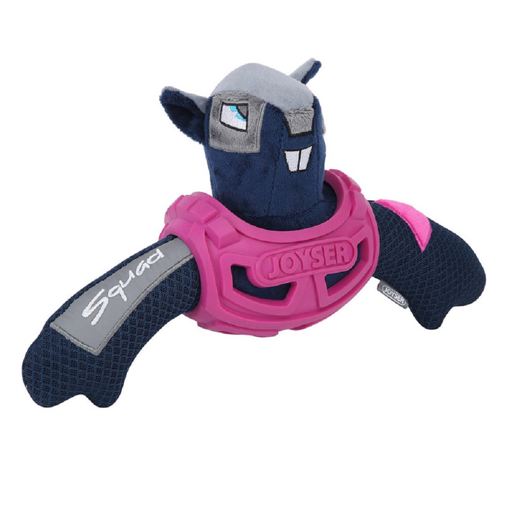 Игрушка для собак JOYSER Squad Белка J-Rell в броне с пищалкой M/L розовая, 32см