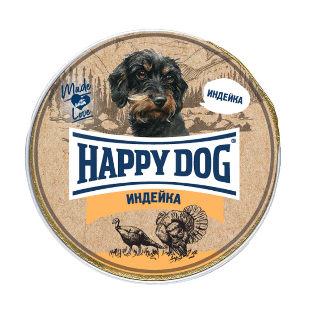 Корм для собак HAPPY DOG Natur Line Индейка паштет ламистер
