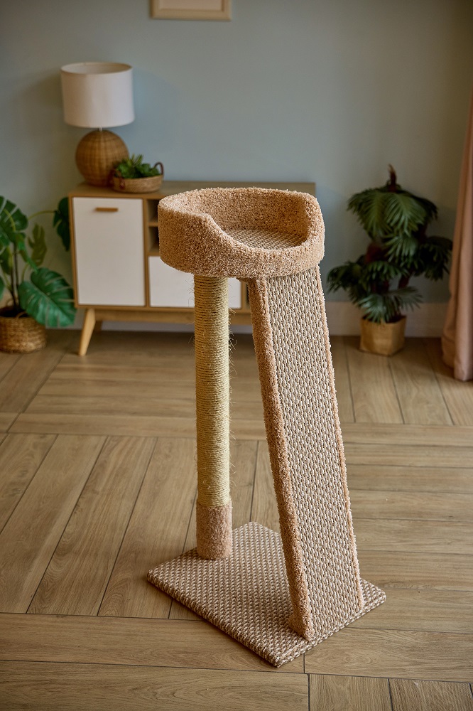 Комплекс для кошек ПУШОК Лея58х46х114см (крем и сиена)
