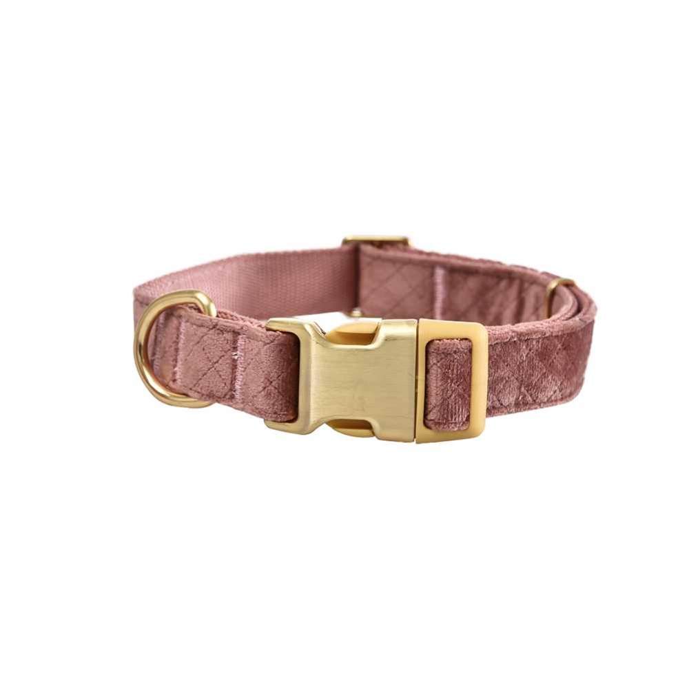 Ошейник для собак FOXIE Velvet L 2,5x40-55см дымчатый розовый
