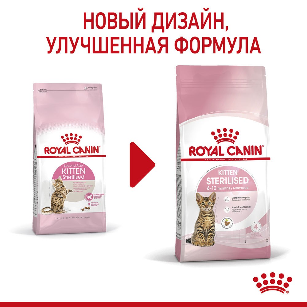 Корм для котят ROYAL CANIN Kitten Sterilised сбалансированный для стерилизованных сух.