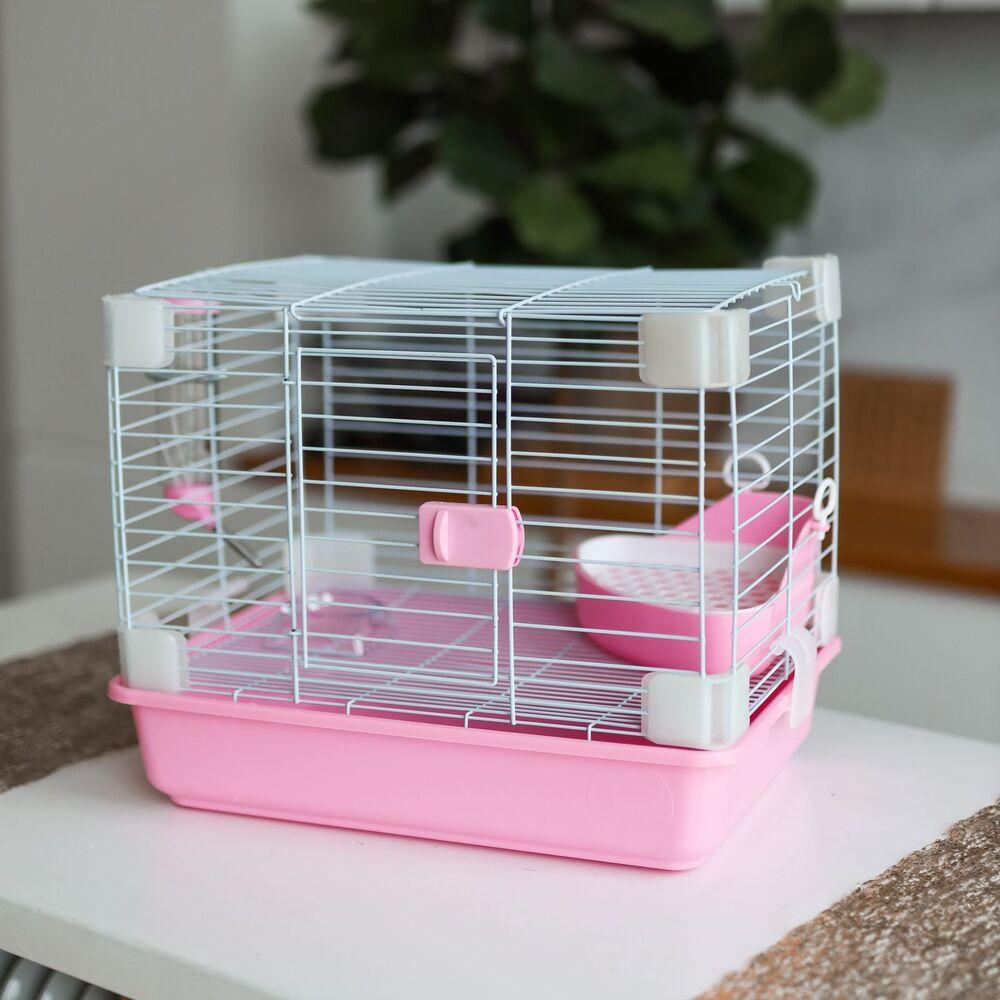 Клетка для грызунов НЕ ОДИН ДОМА Mouse розовый, 48х36х38см