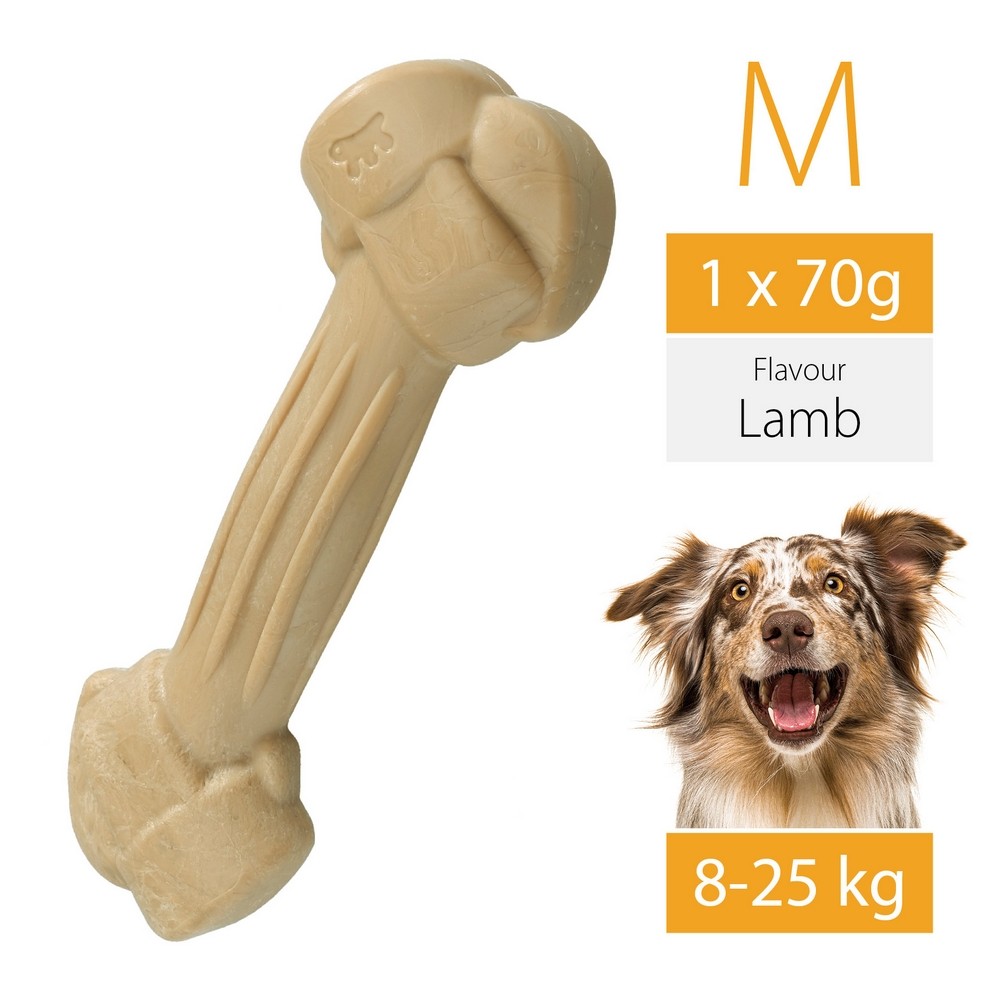 Игрушка для собак FERPLAST GoodBite M Bag, кость, вкус баранины, 70г